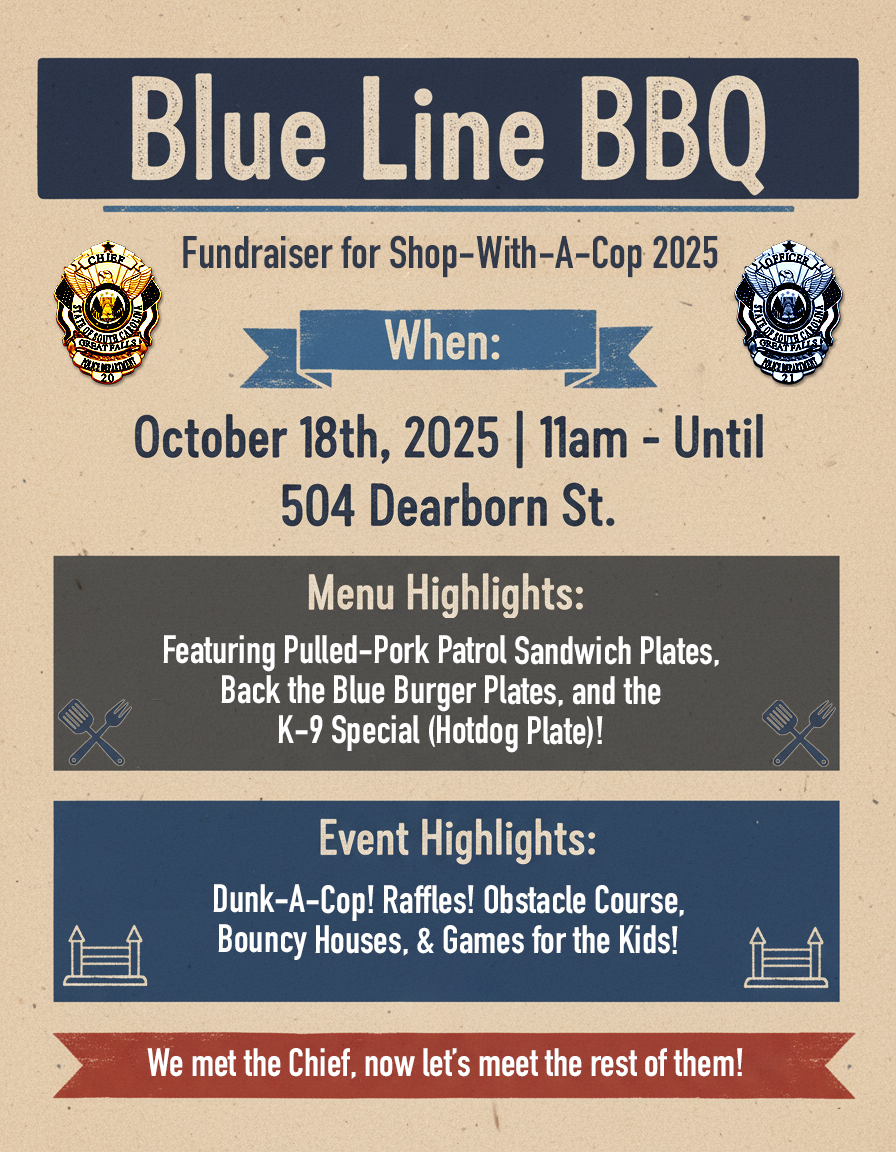 Blue Line BBQ Fundraiser Flyer